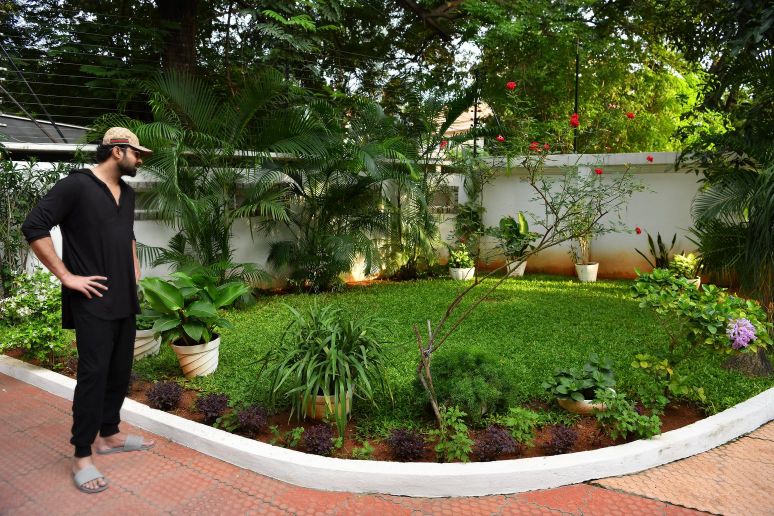 Garden in Prabhas' house in Jubilee Hills