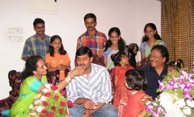 Prabhas with his family members