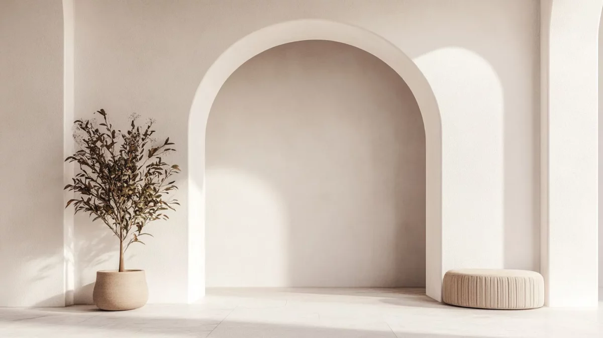 modern minimalist arch design for hall