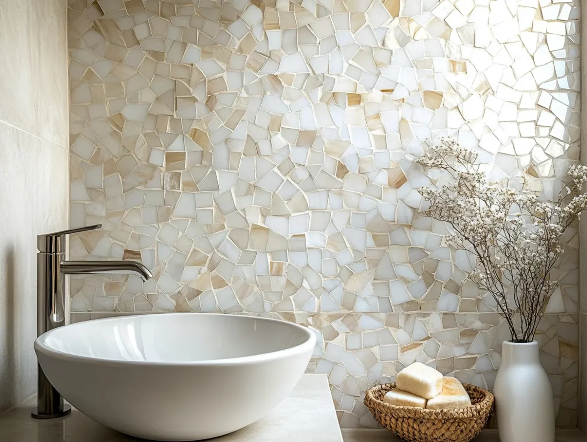 mosaic patterns tiles for small bathrooms