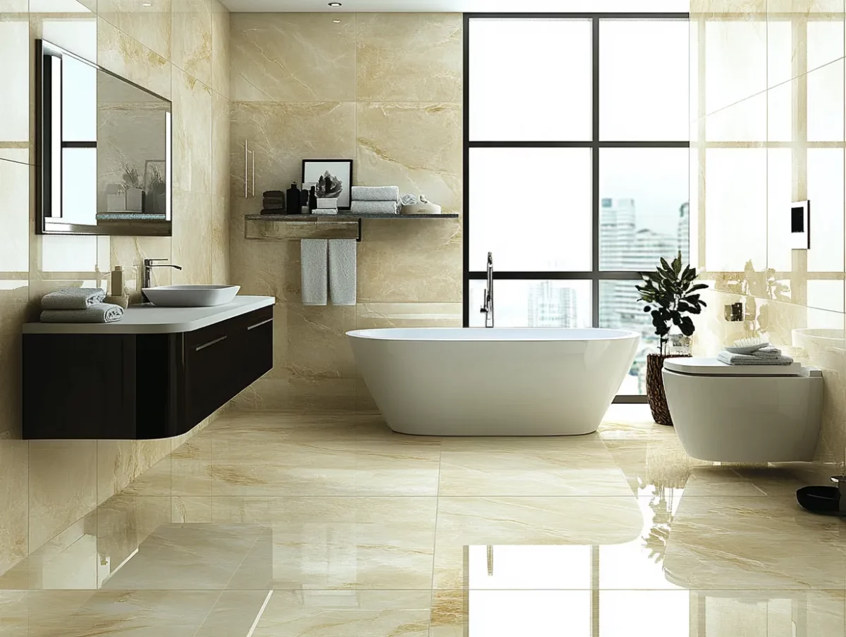 natural colours small bathroom wall tiles