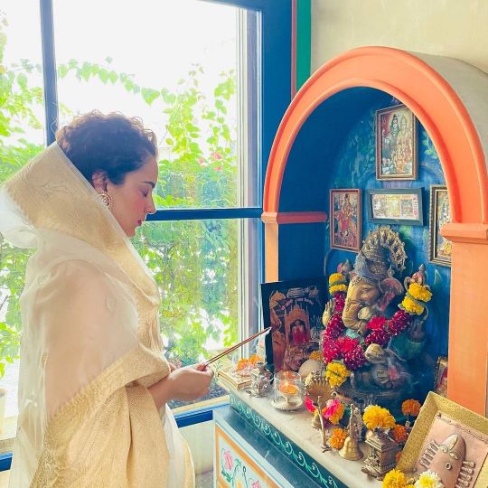 Kangana Ranaut's house mandir