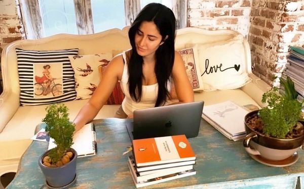 Katrina Kaif loves to be amongst indoor plants while working from home!