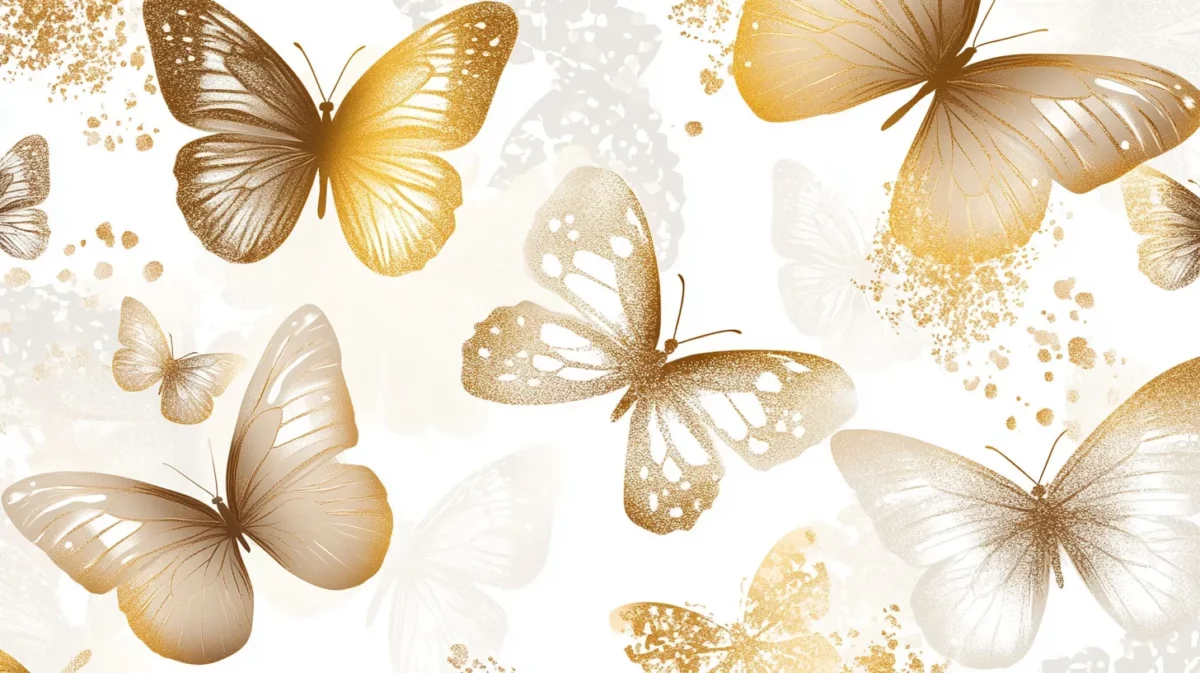 abstract butterflies wallpaper design for girl bedroom