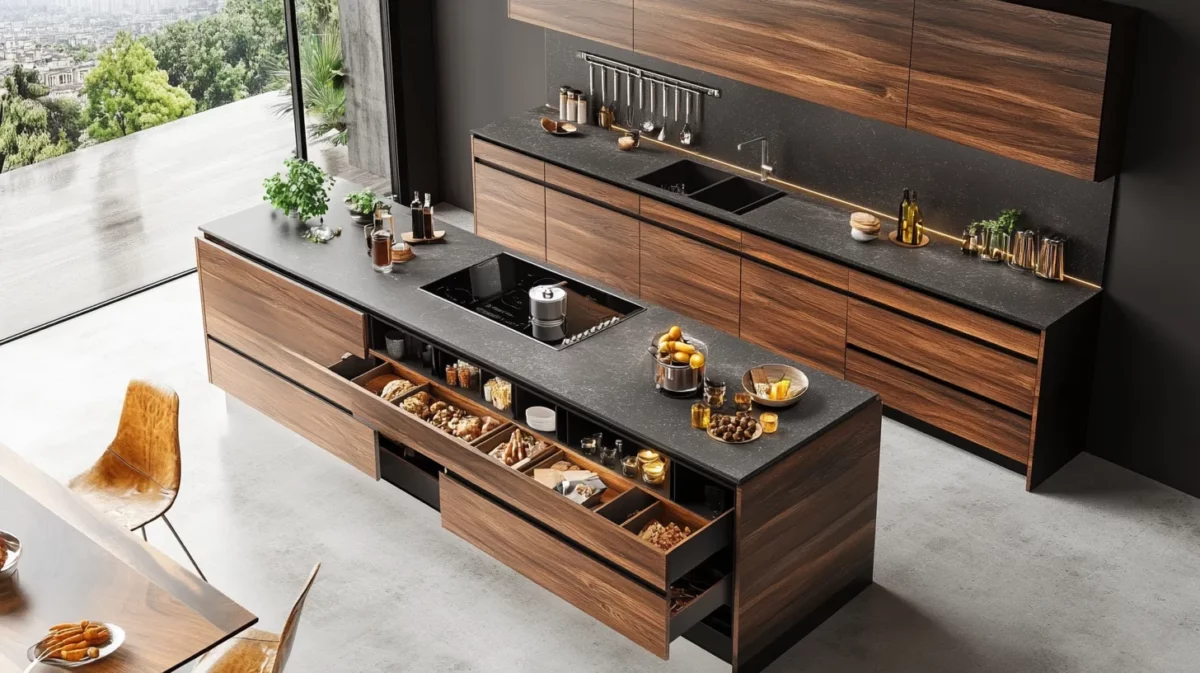 breakfast bar island modular kitchen design