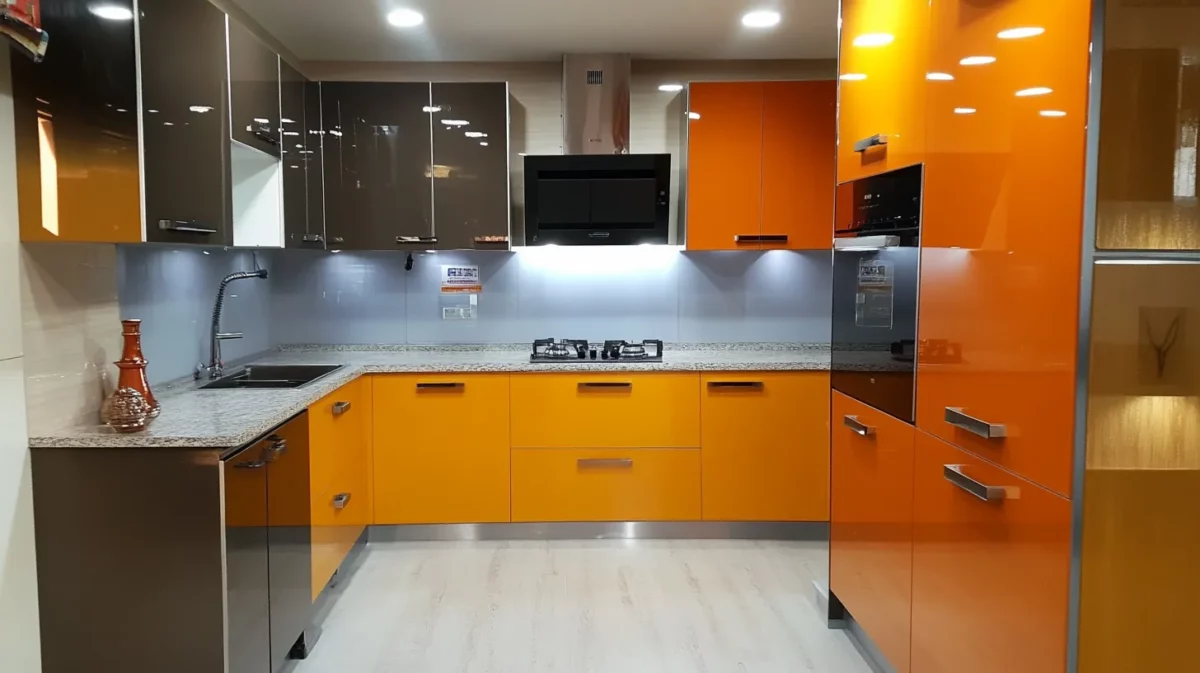 compact u shape modular kitchen design