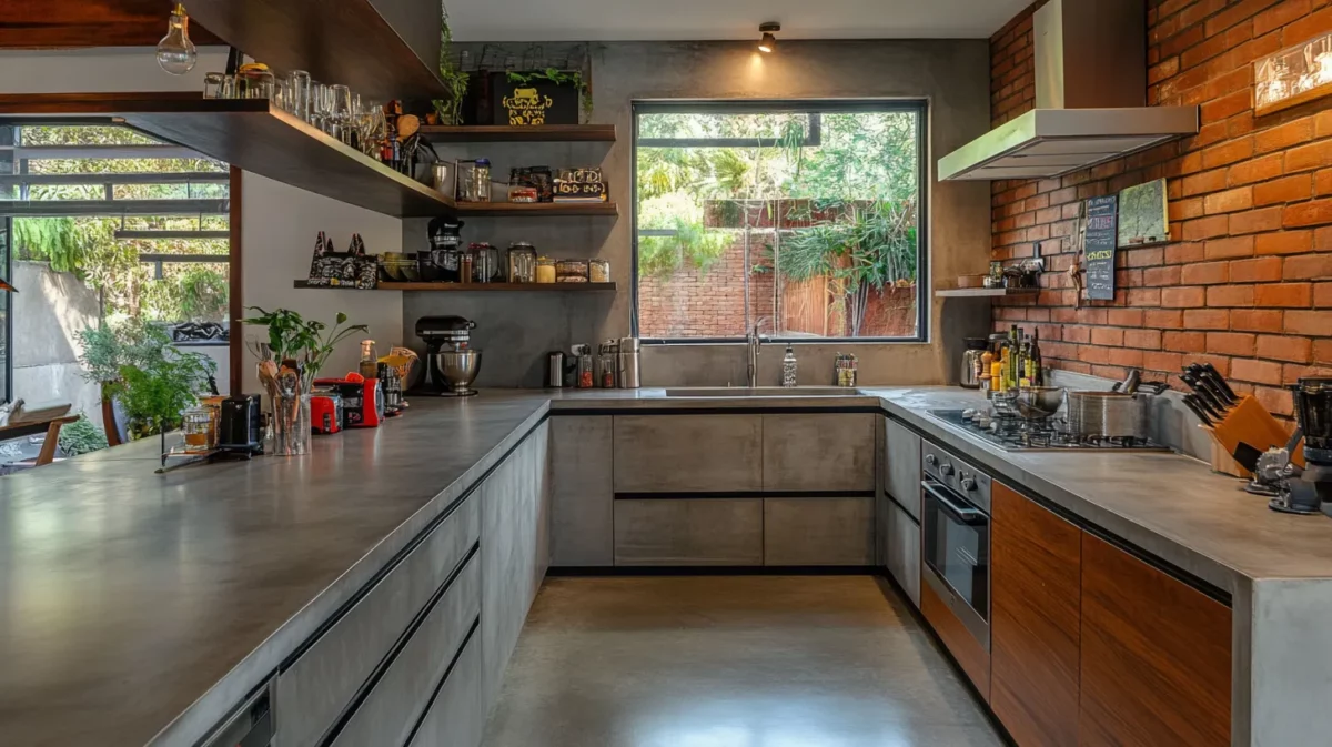 industrial u style modular kitchen design