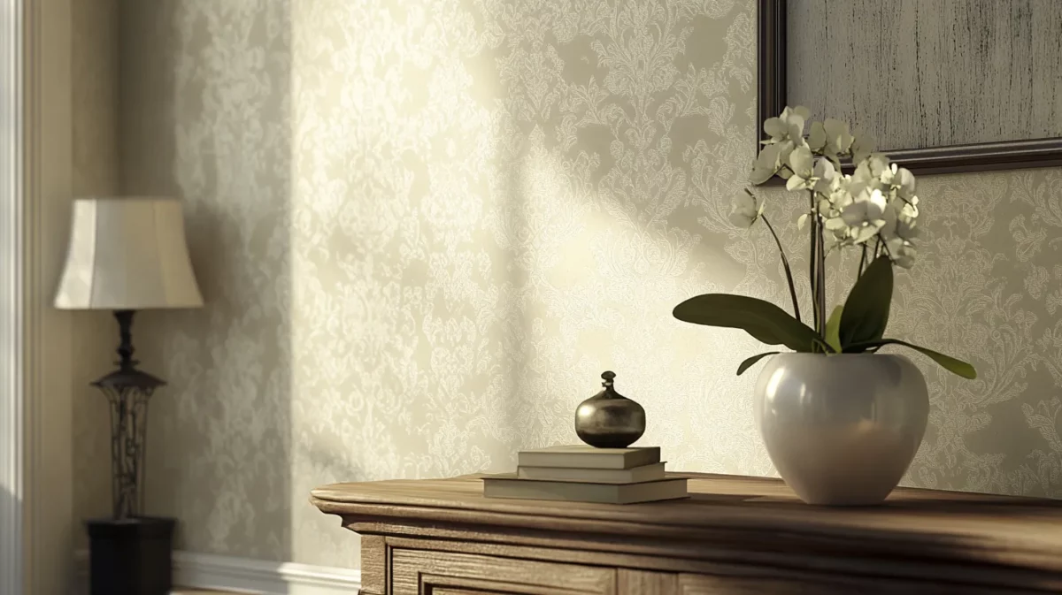 pearl embossed medallions bedroom wallpaper designs