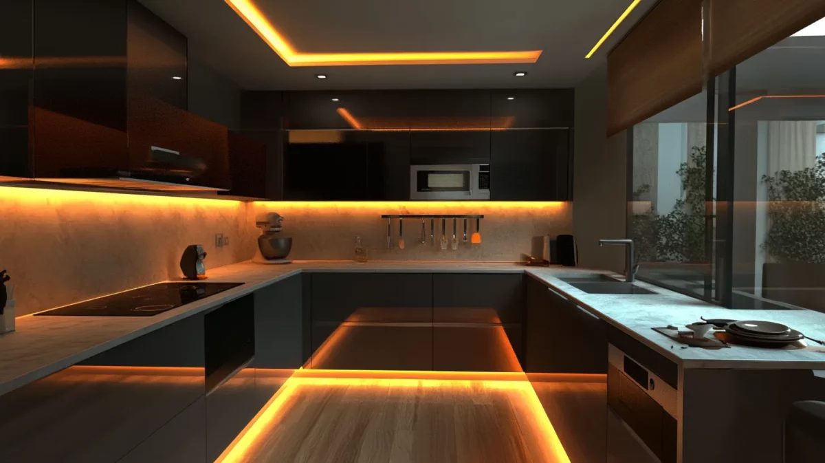 tech infused modern modular kitchen design