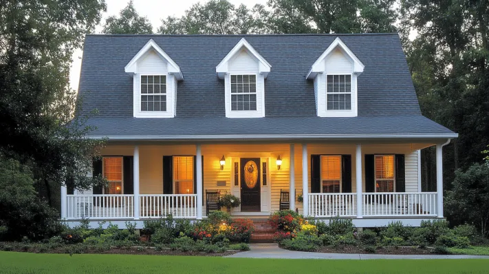 Rectangular Design With Front Porch