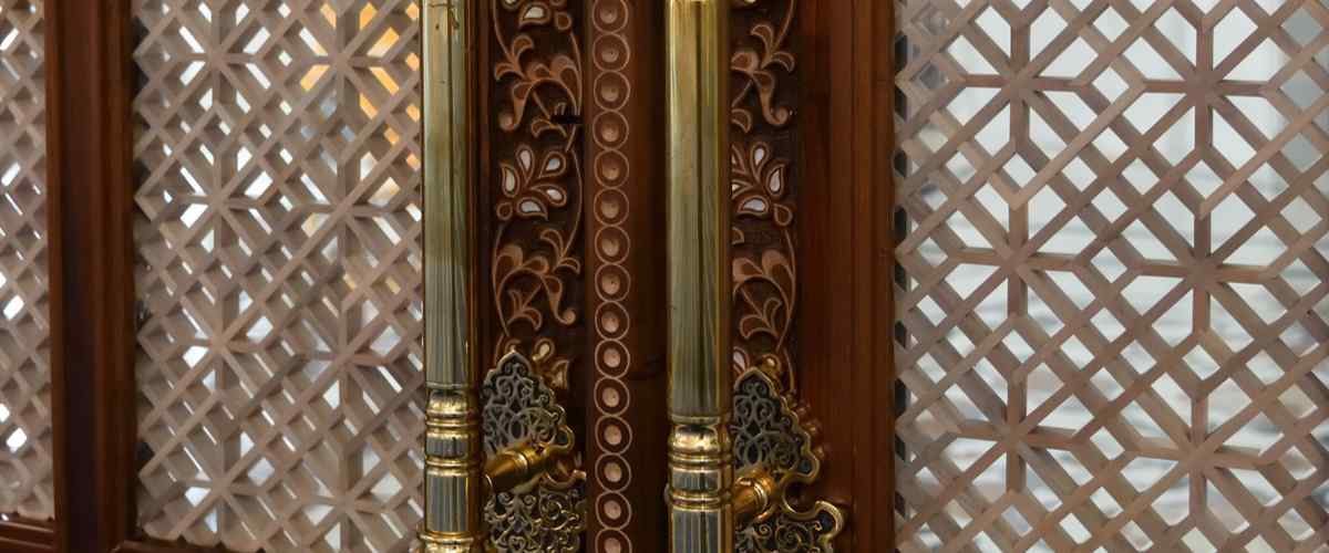 Intricately designed door handles help create a statement in the entrance door