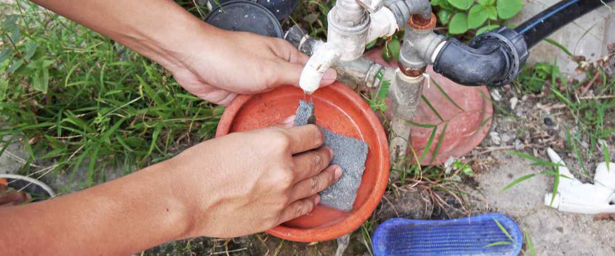 cleaning mosquito breeding spot