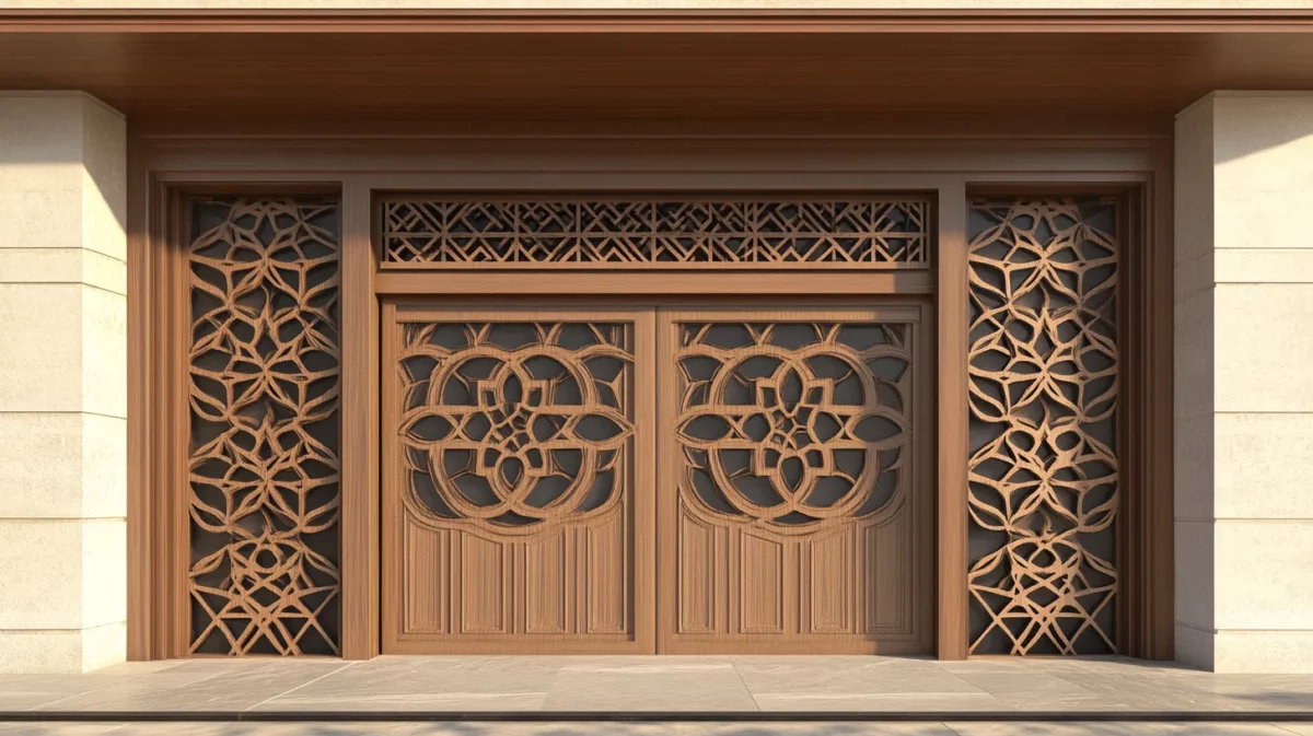 geometric harmony cnc design for front elevation