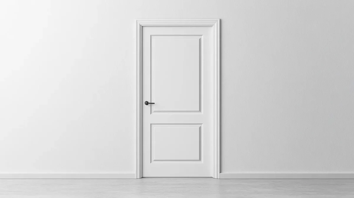 minimalist white modern flush door design