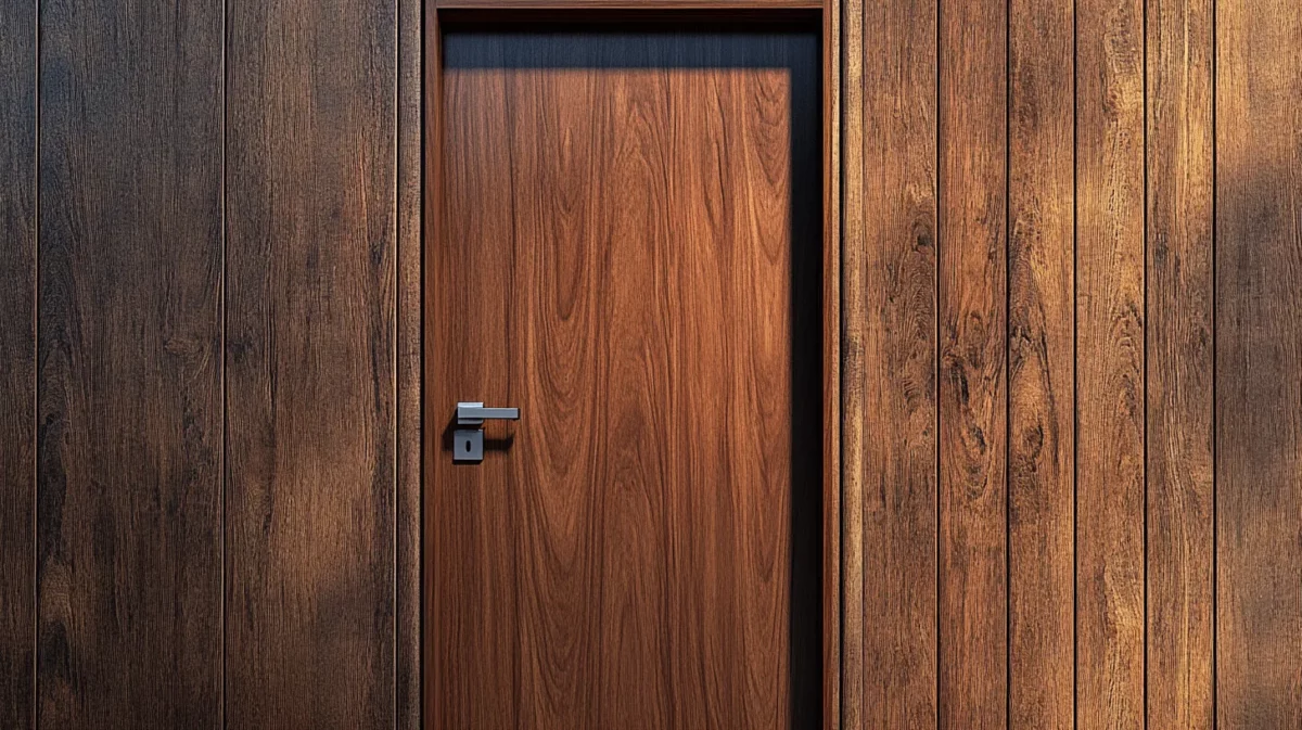 natural woodgrain simple flush door design with mica