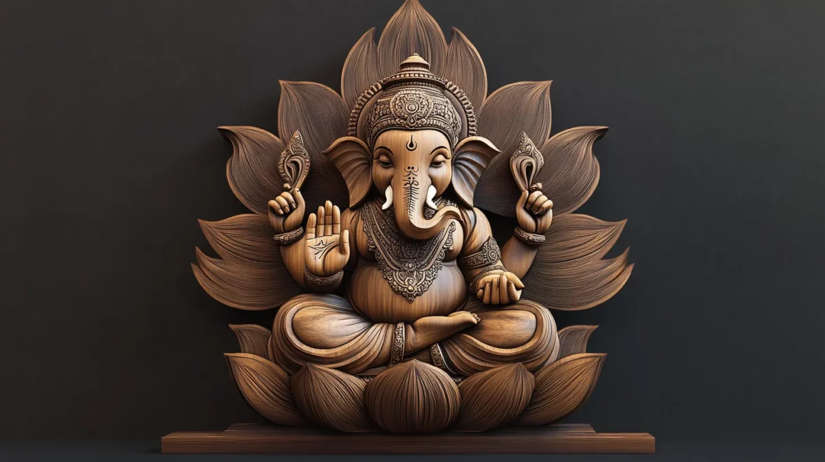 radiant ganesha cnc cutting design