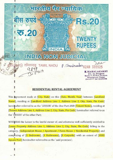 registered rent agreement format