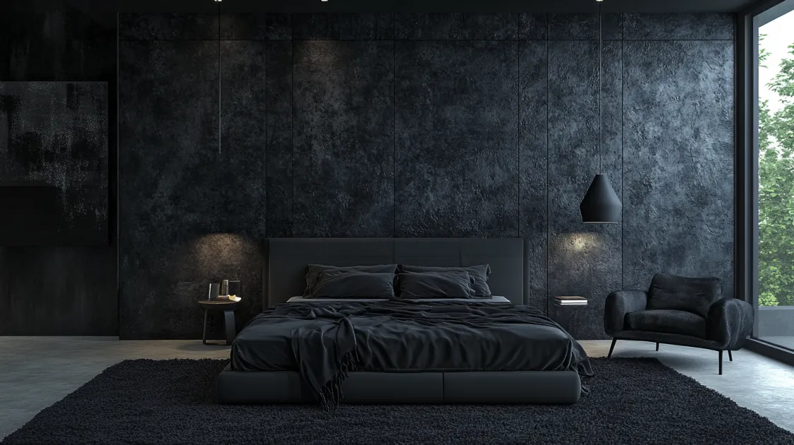 Black bed back design