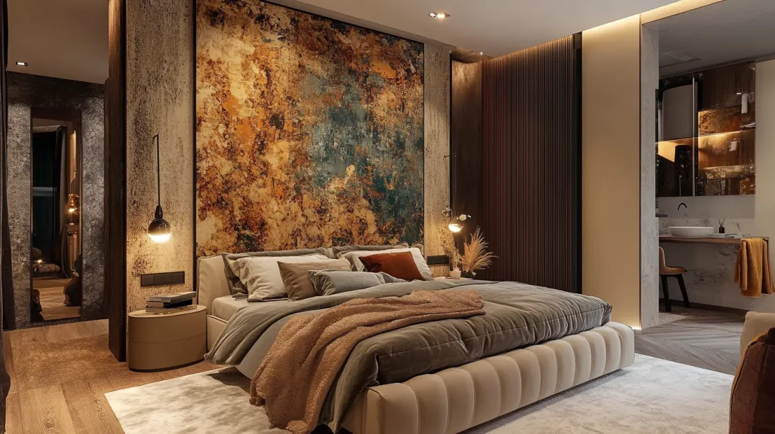 Art-Inspired bed Back Wall for Your Bedroom 