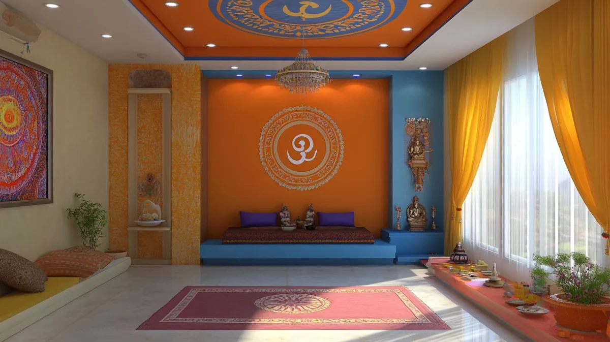 pop design for puja room