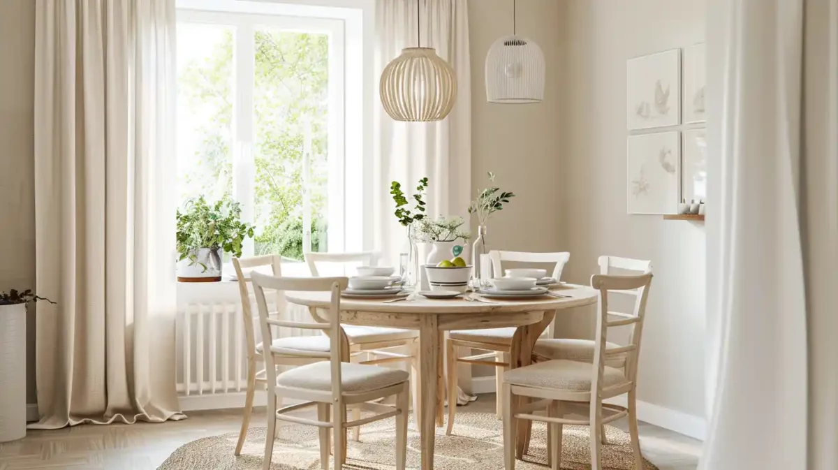 simple neutrals for small dining rooms colour combination