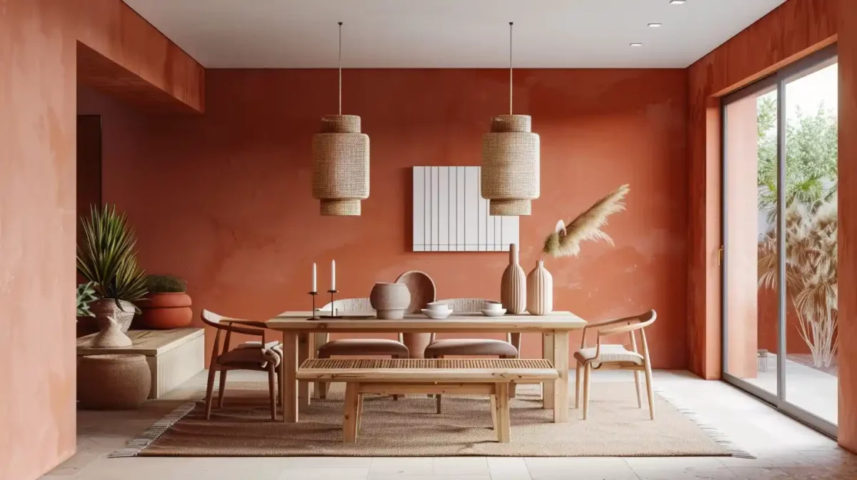 terracotta colour dining room colour combinations