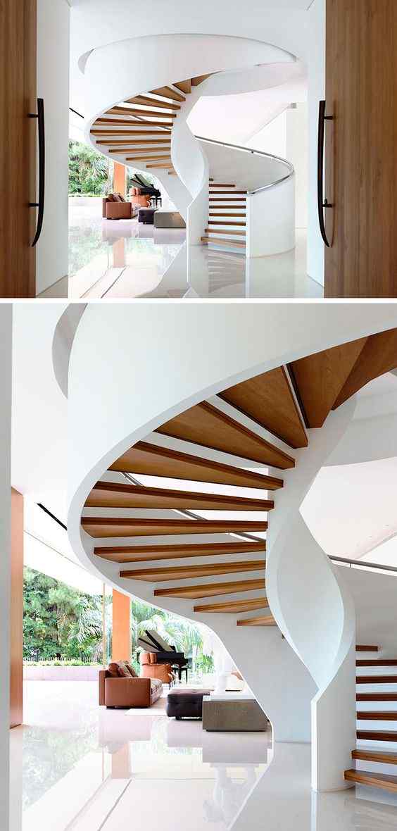 Round stairs design for your home