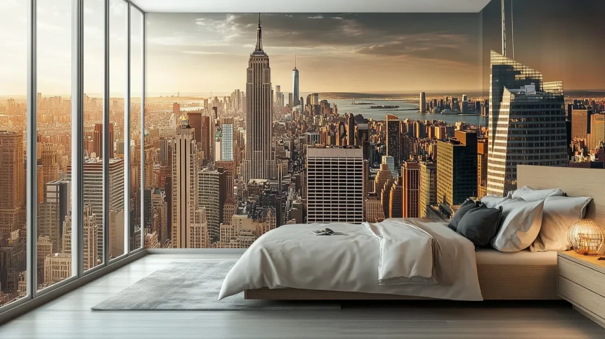 live in the city outdoors wallpaper room 3d