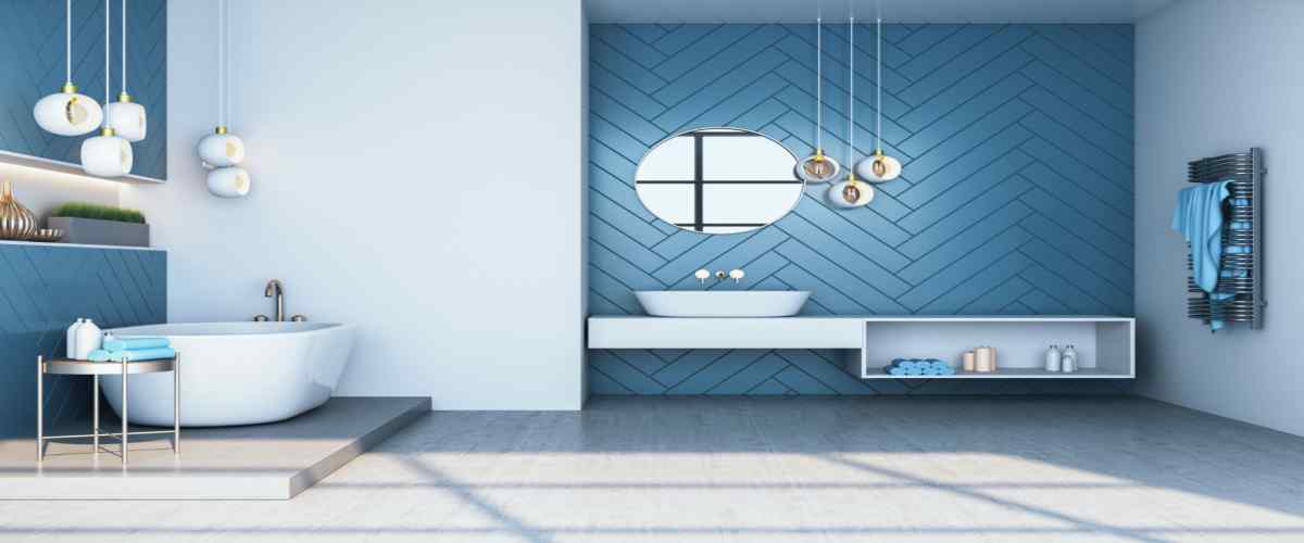 Blue Bathroom Tiles Design 