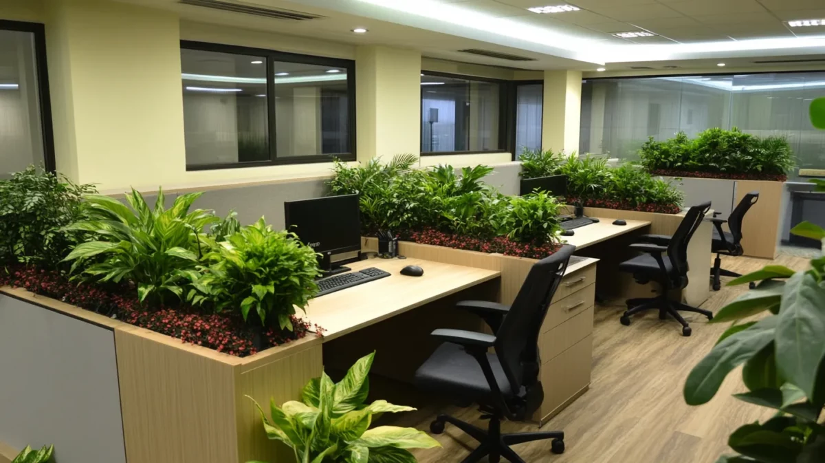 green office space for office interior design