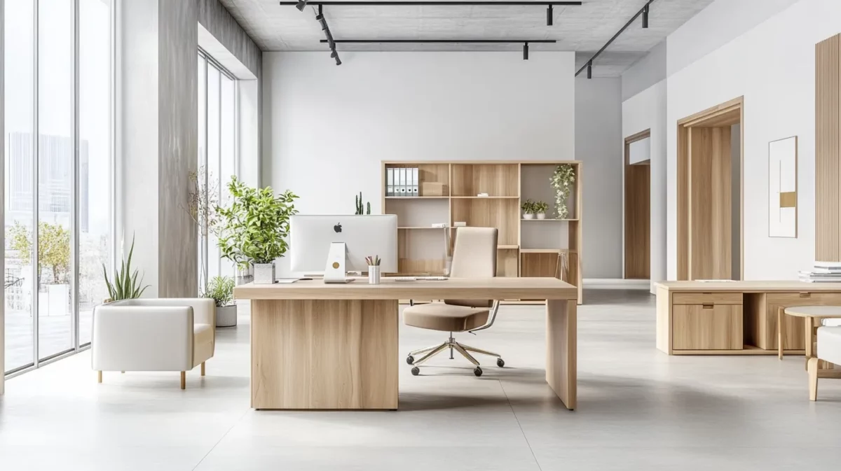 scandinavian style modern small office interior design