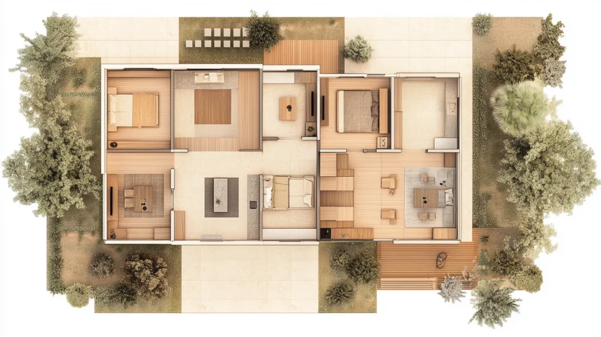 classic 4 bhk layout design plan