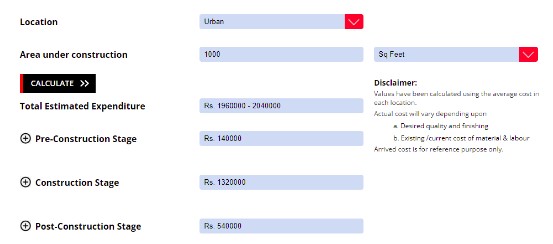 House Construction Cost Calculator