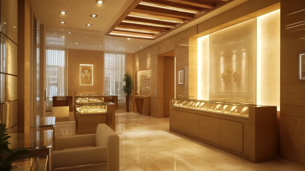 elegant and timeless interior jewellery showroom look