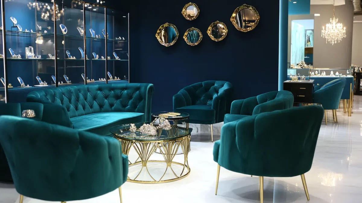 rich boutique feel for jewellery showroom