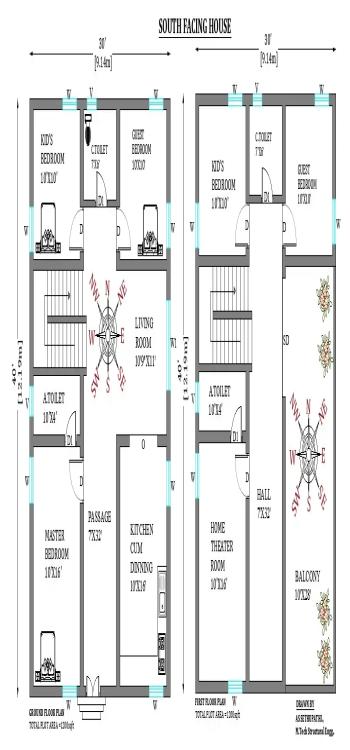 30x40 House Plans