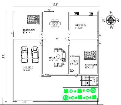  West-Facing House Plan