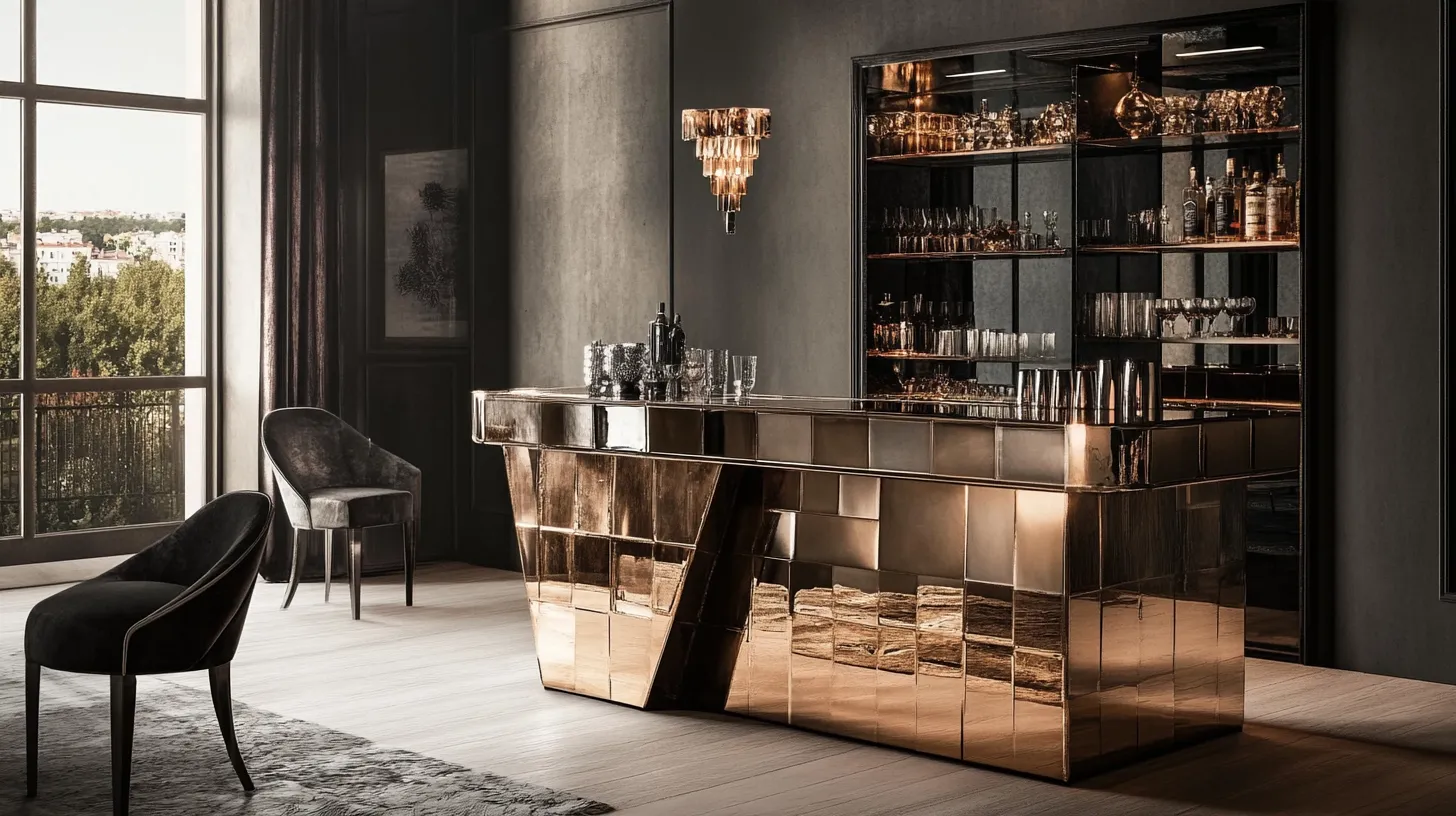 the glamorous bar counter design