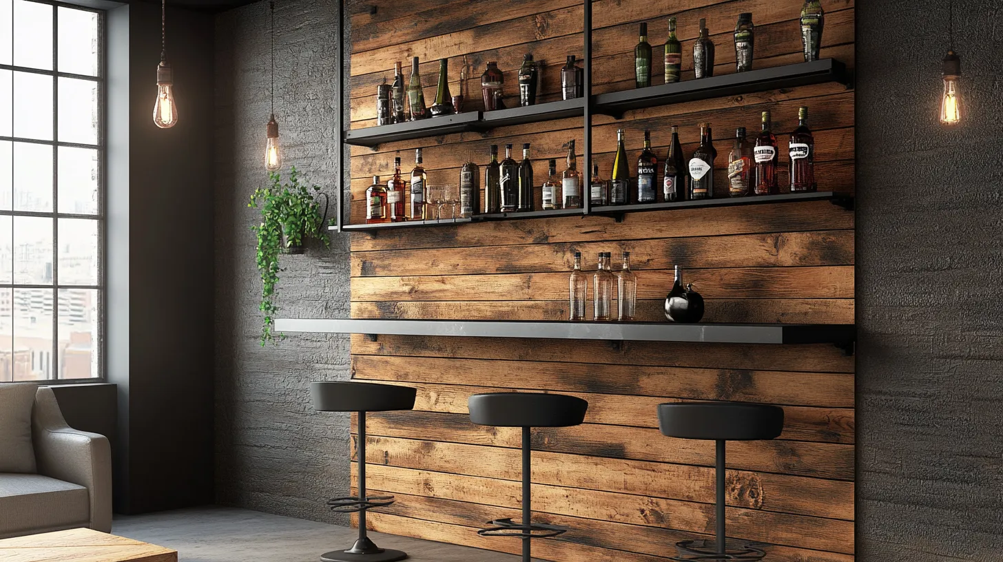 the stylish wall bar design