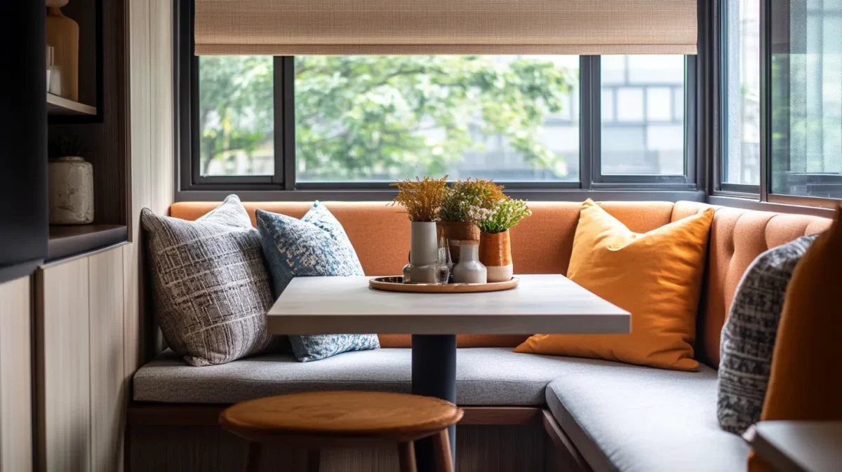 dining room interior with cosy nook