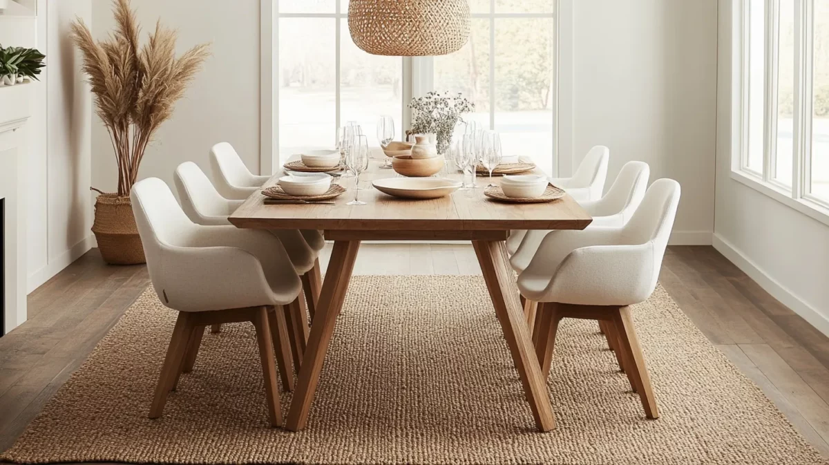 dining room interior with embrace minimalism