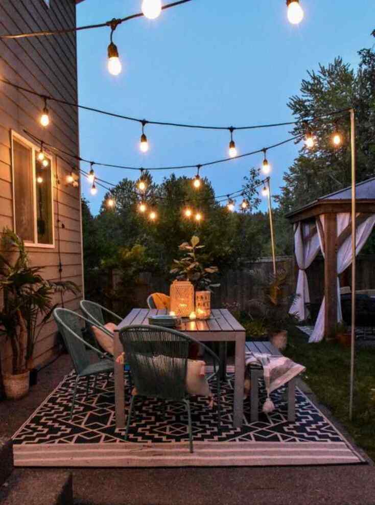 Light decoration deals on terrace