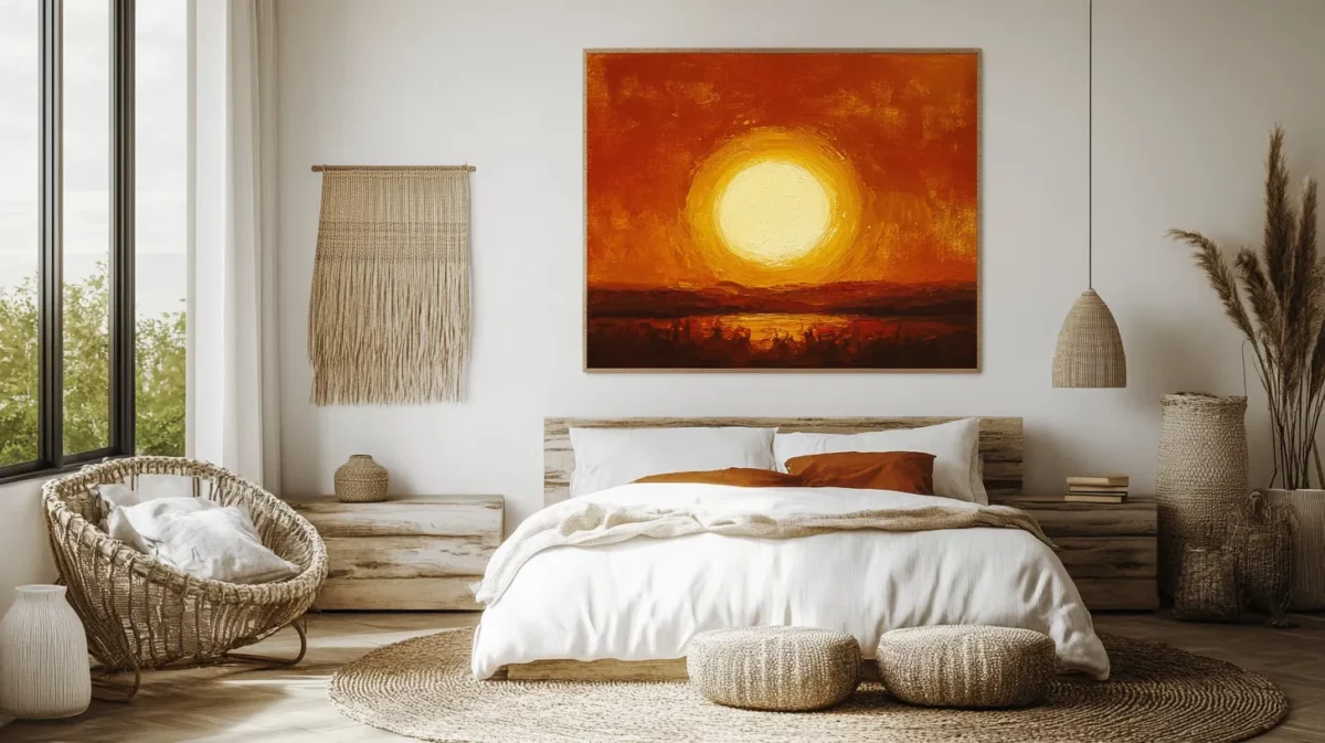 rising sun painting in bedroom vastu