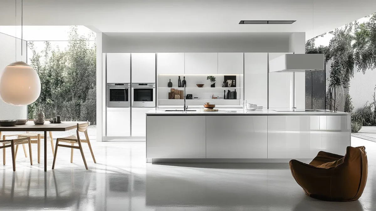 creating serenity with a luxury modern white kitchen