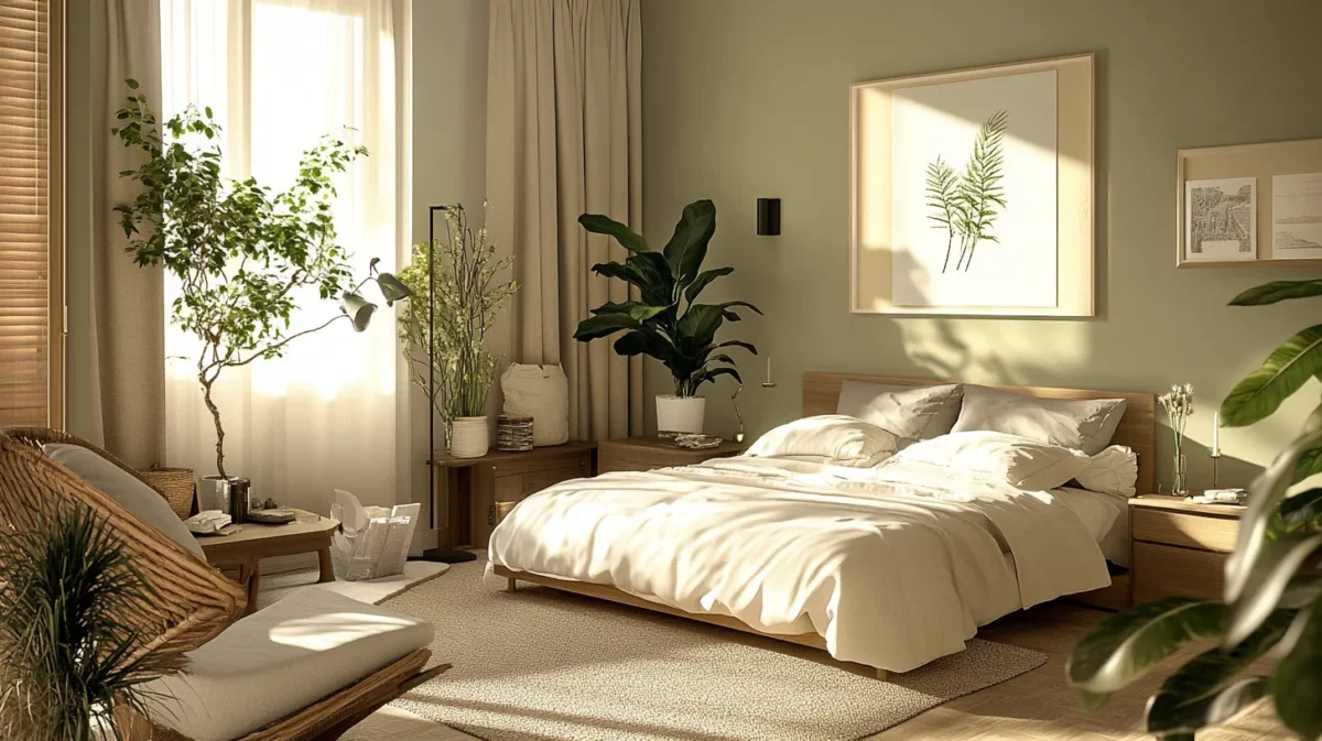 earthy beige and soft sage for natural inside walls