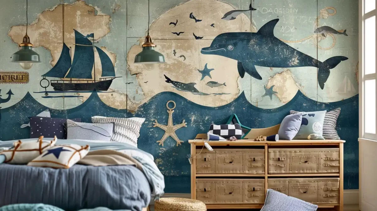 nautical delight kids room wall painting