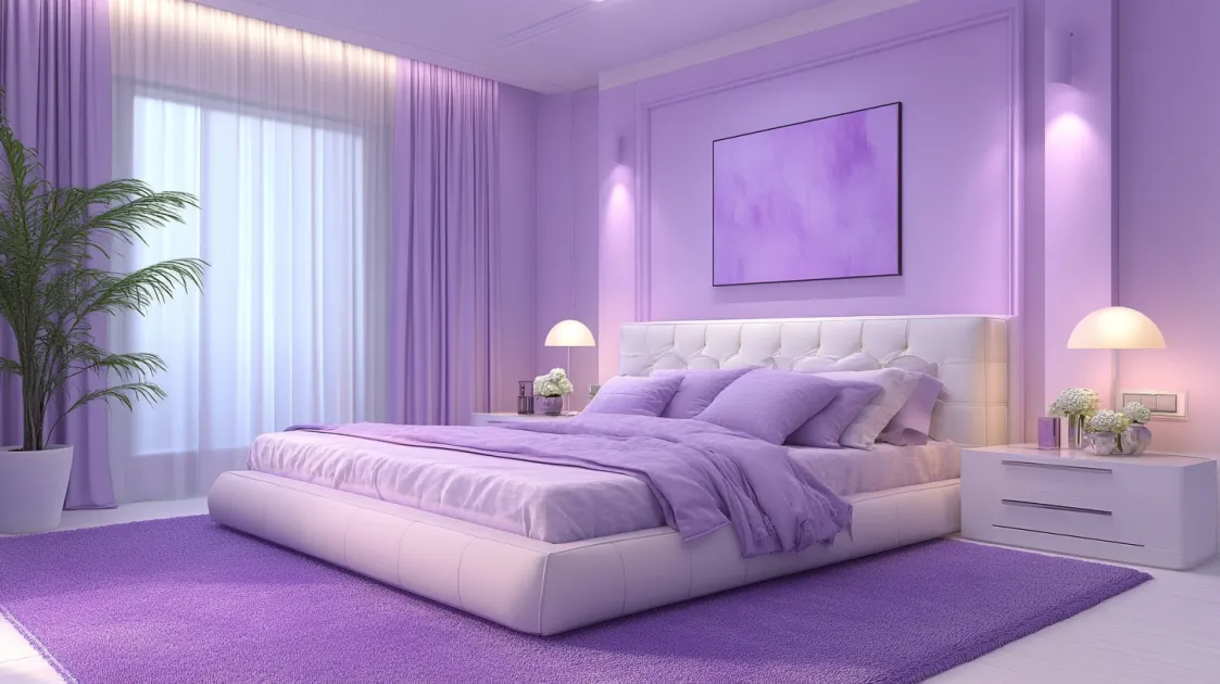 off white decor with purple walls wall colour combination