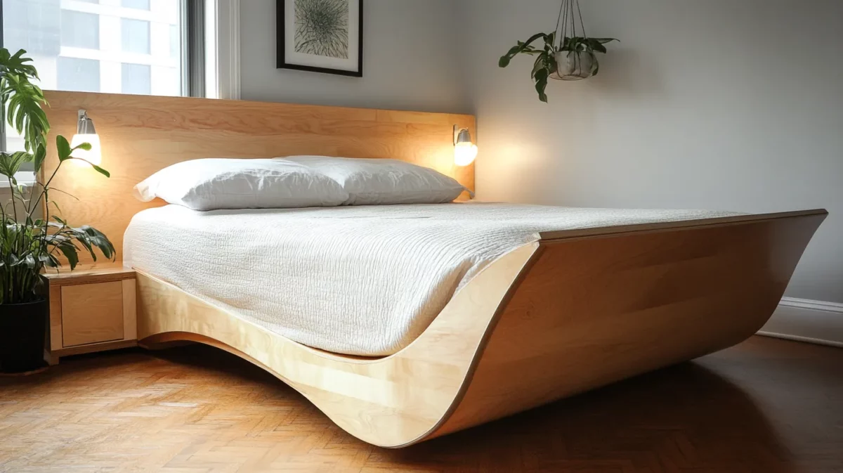 plywood bed design for contemporary charm