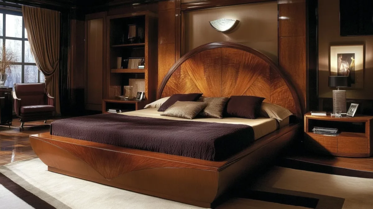 sleek and modern wooden box bed design