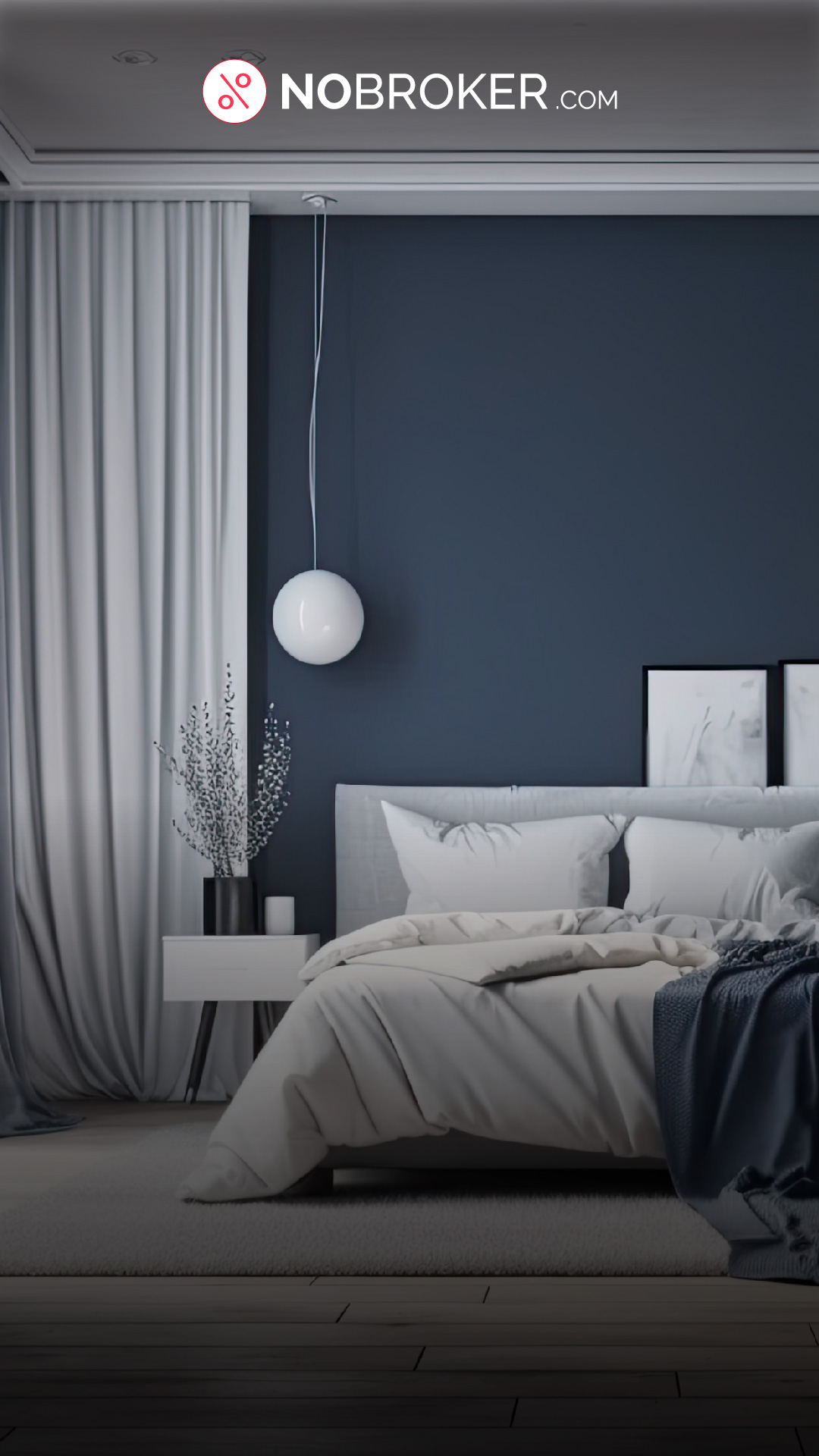 Beautiful Two Colour Combinations for Bedroom Walls - The NoBroker Times